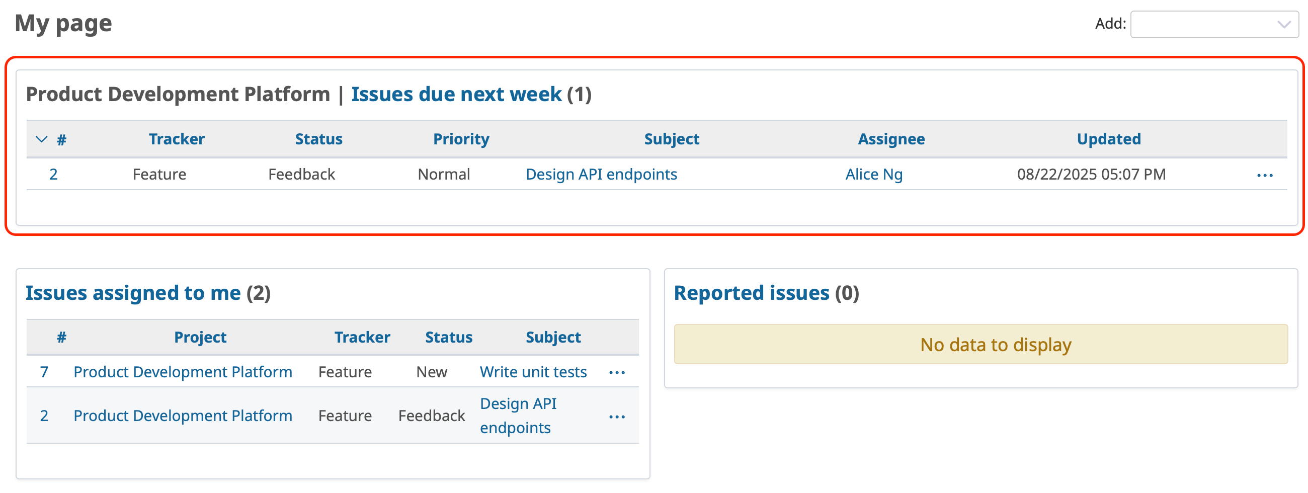 Custom Query Applied
