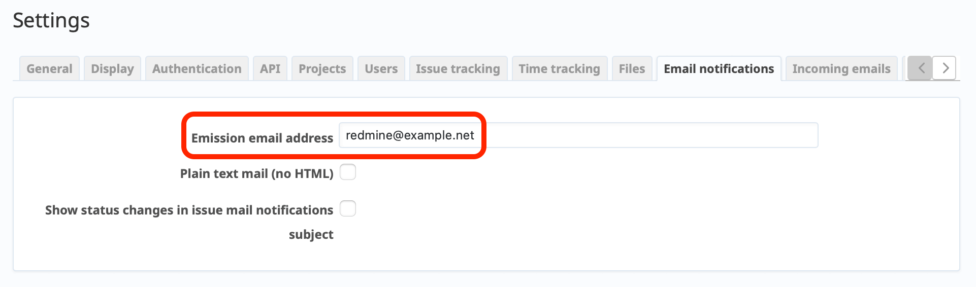 Sender Email Address