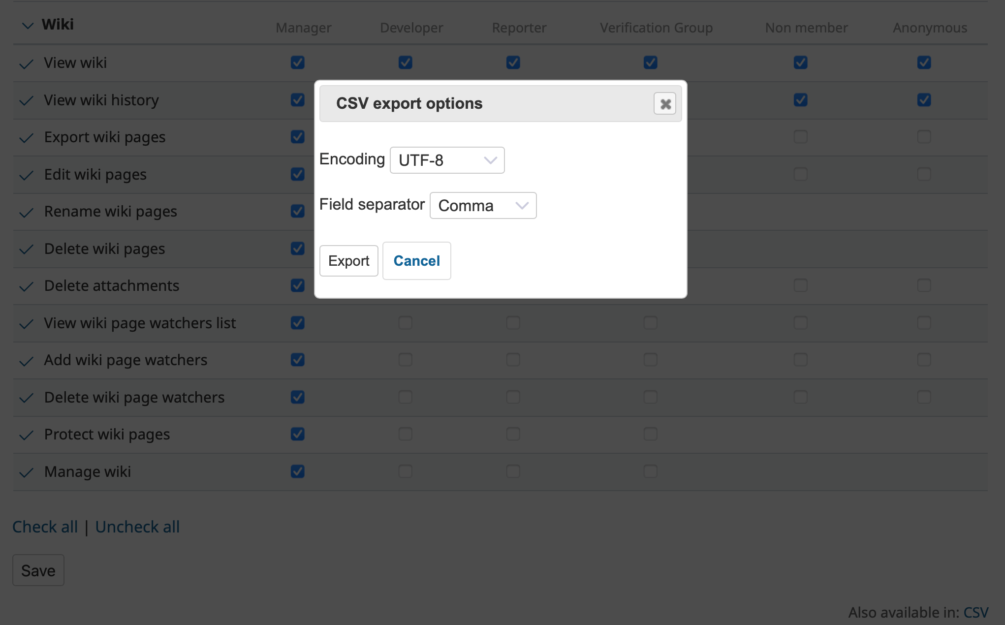 Export Permissions Report