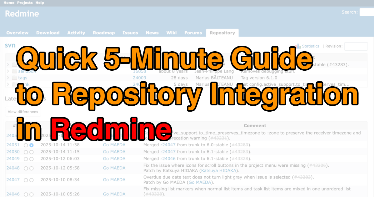 Quick 5-Minute Guide to Repository Integration in Redmine
