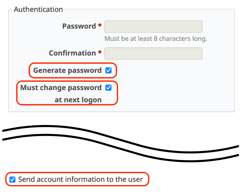 Auto-generated Password Settings