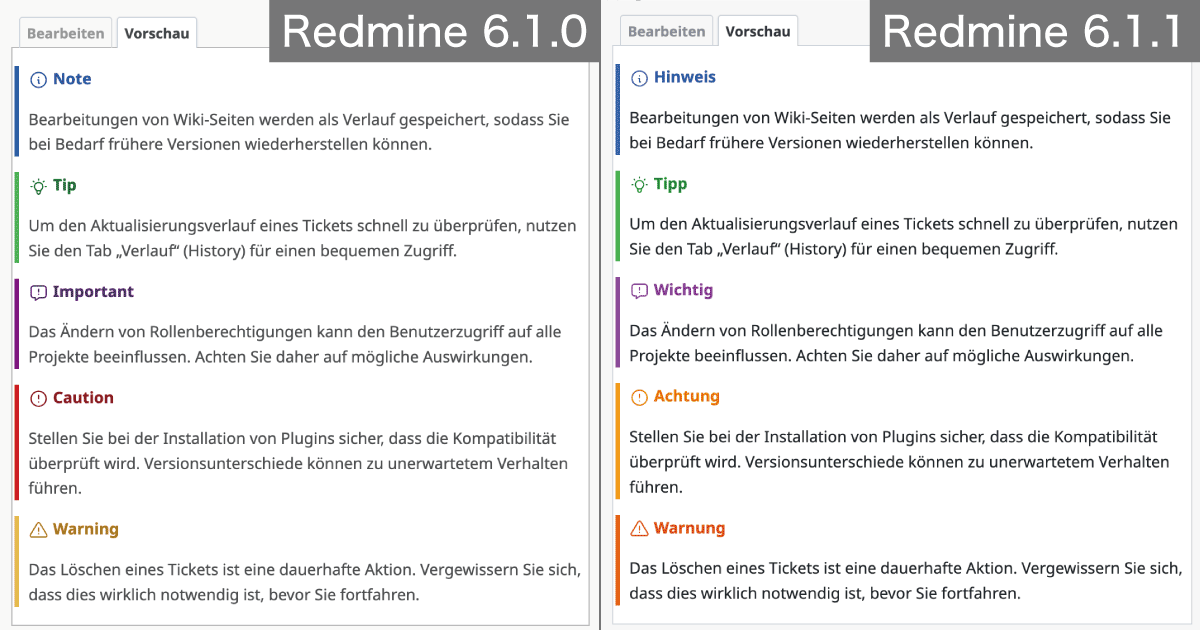 【Monthly Update】Preview of the New Features in Pre-release Redmine! Localization of CommonMark Markdown Alert Box Titles and More (November 2025 Commit Highlights)