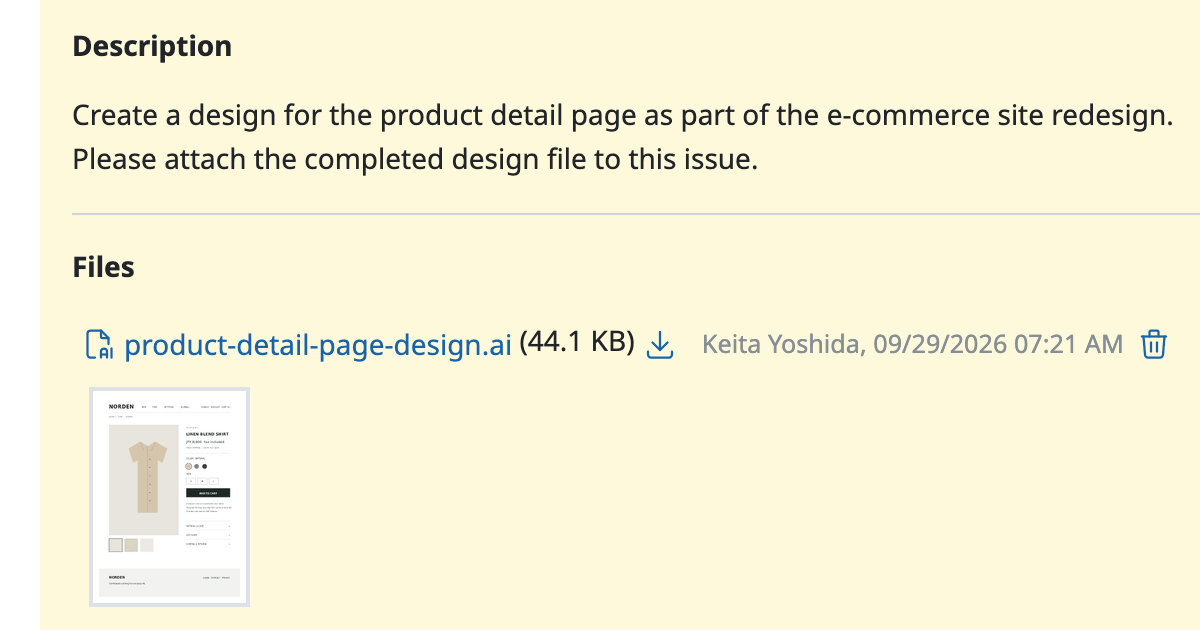 An Illustrator attachment with its dedicated file icon